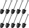 100 Pcs Plastic Mini Shovel Shape Spoons,Black Disposable Cute Shovel Dessert Spoons for Halloween Party Ice Cream Yogurt Pudding